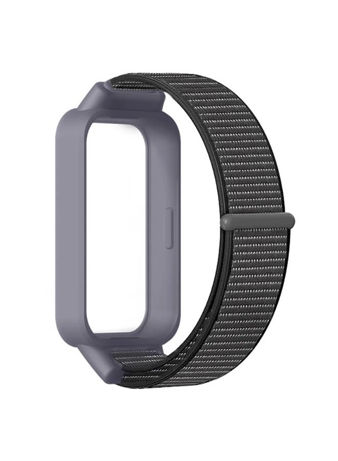 Breathable Sport Strap for Xiaomi Smart Band 9 Active, Nylon Replacement Bracelet Bracelet for Redmi Band 3 (Gray) - Image 2
